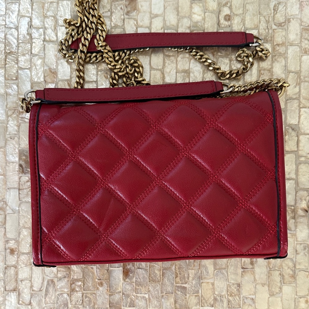 Yves Saint Laurent Burgundy Quilted Crossbody Bag - Picture 4 of 6